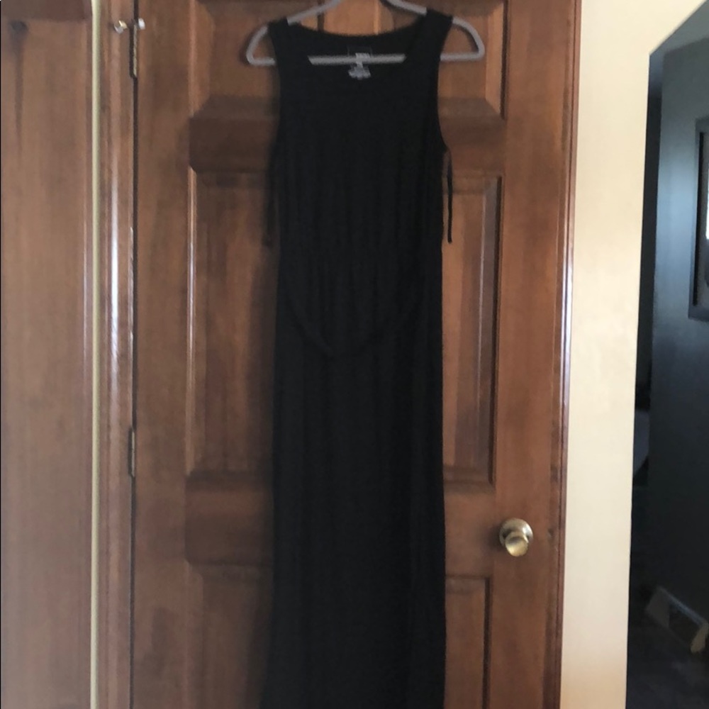 Black maxi dress with straps!